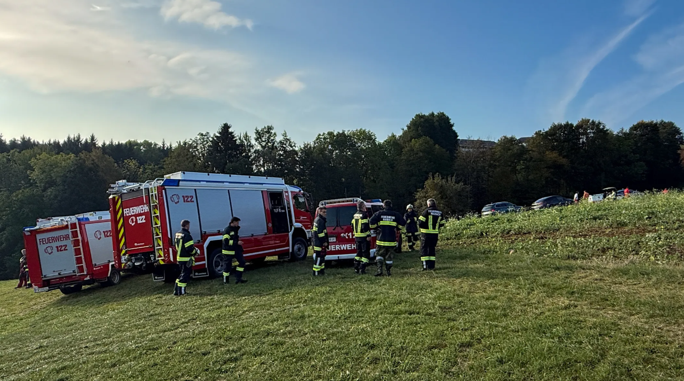 Einsatz nach dem schrecklíchen Unfall in Haibach