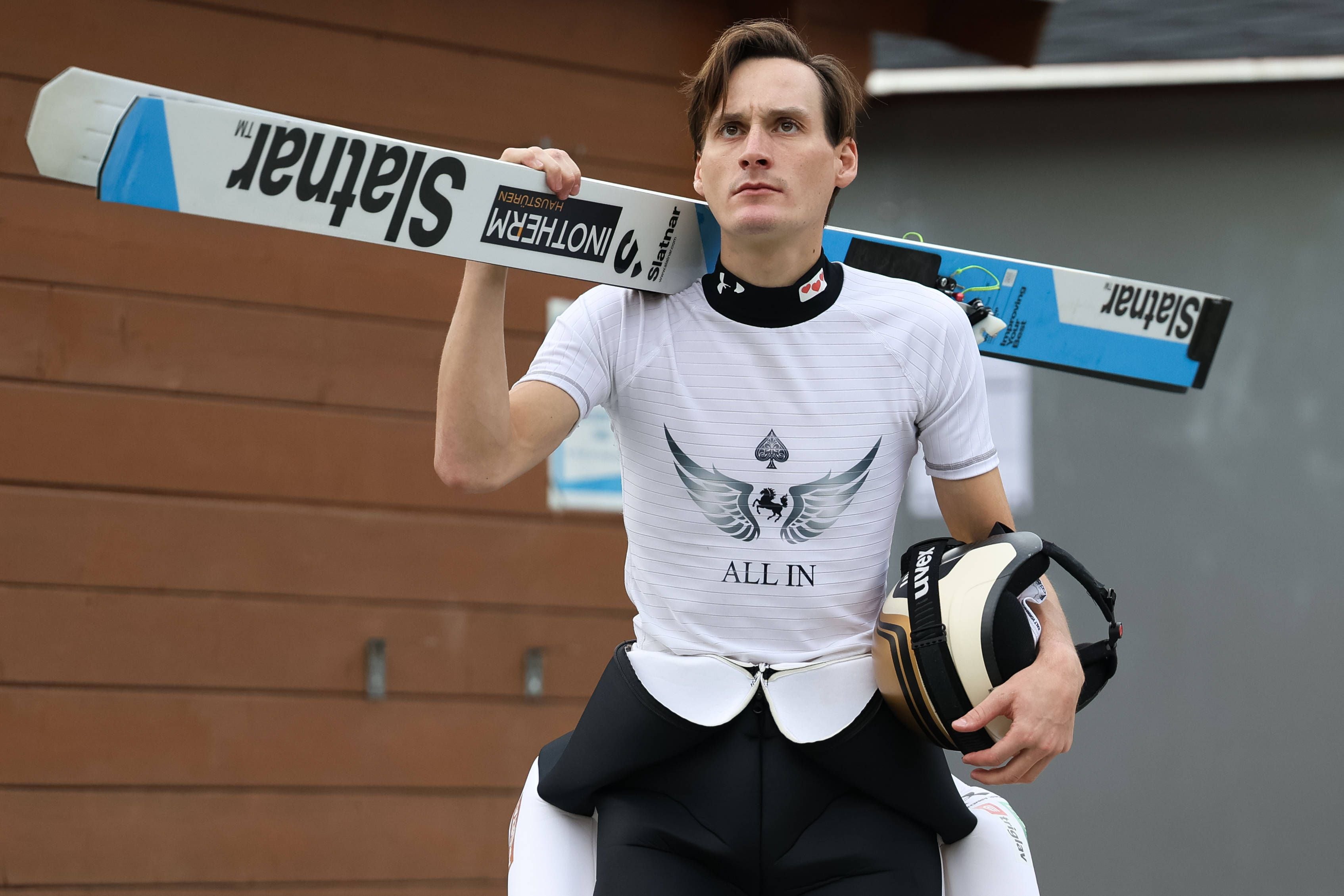 03.10.2026, Skispringen, Männer, FIS Continental Cup, Sommer Saison 2026, Einzelwettbewerb Domen Prevc SLO Klingenthal Vogtland Arena Sachsen Deutschland *** October 3, 2026, Ski Jumping, Men, FIS Continental Cup, 2026 Summer Season, Individual Competition: Domen Prevc SLO at the Vogtland Arena in Klingenthal, Saxony, Germany
