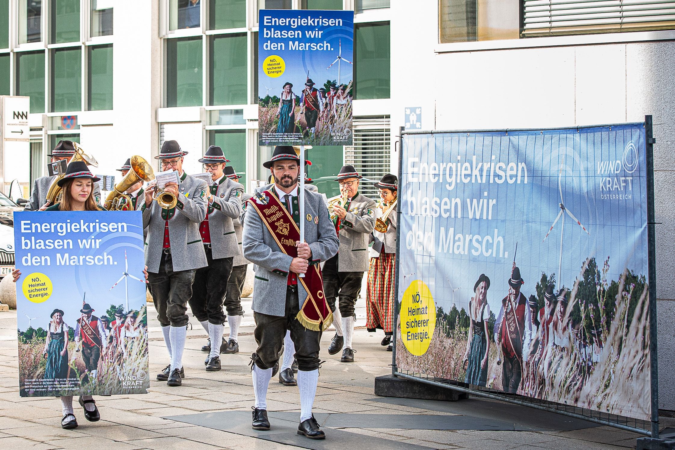 Medientermin Heimat sicherer Energie mit Musikkapelle Ernstbrunn.