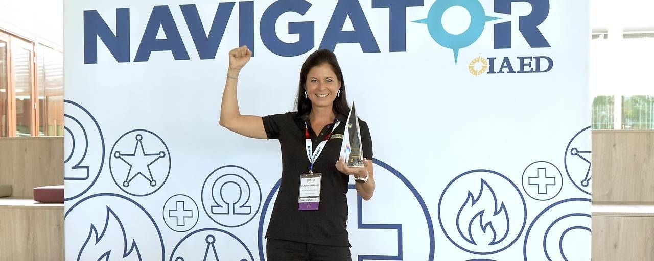Claudia Obermaier erhielt in Amsterdam den Preis "Dispatcher of the Year Europe".