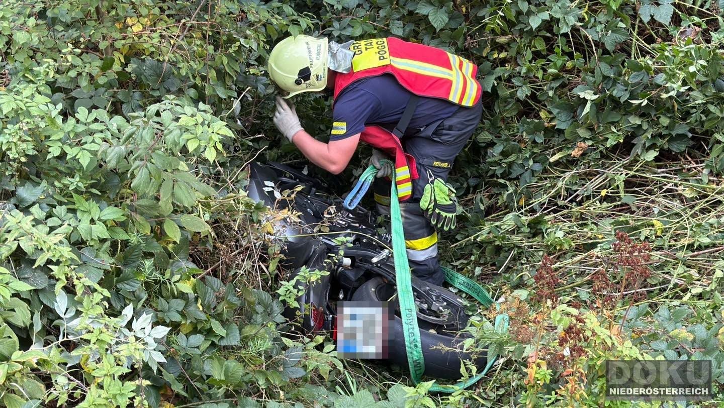 Ein schwerer Motorradunfall