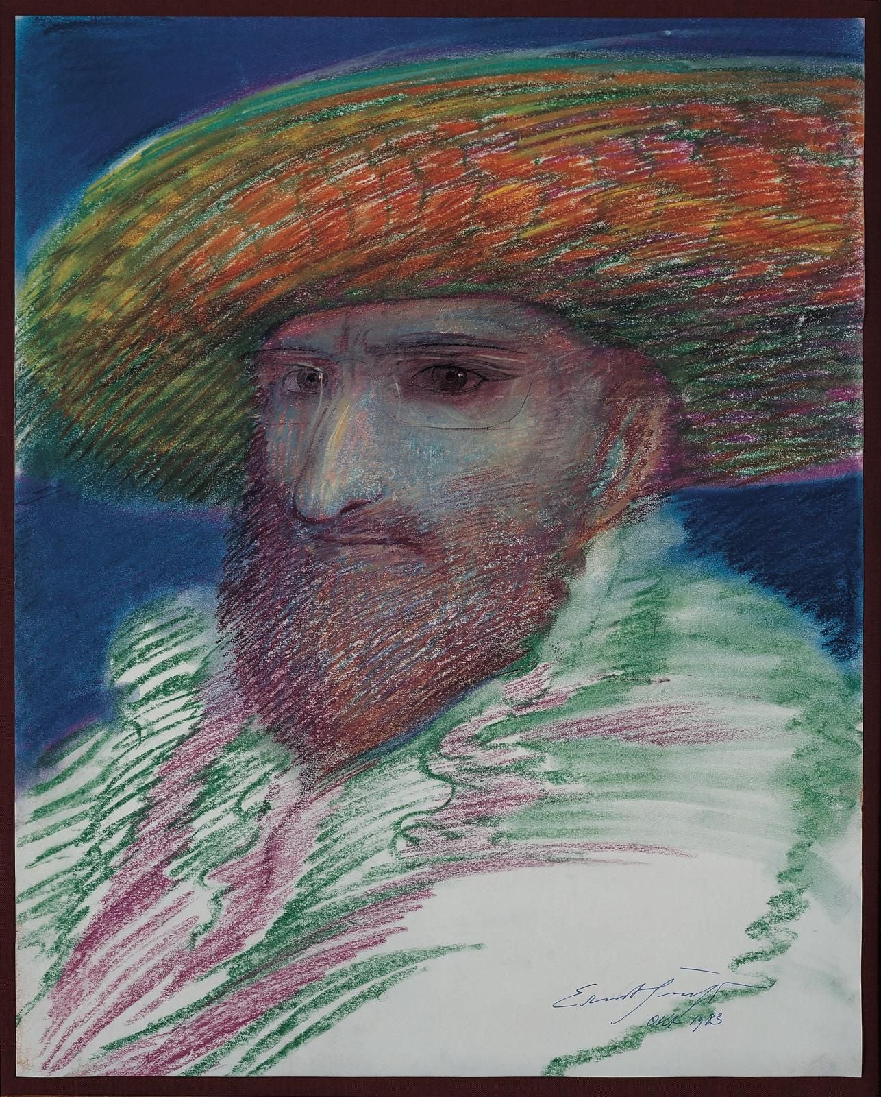 Ernst Fuchs im Selbstporträt.