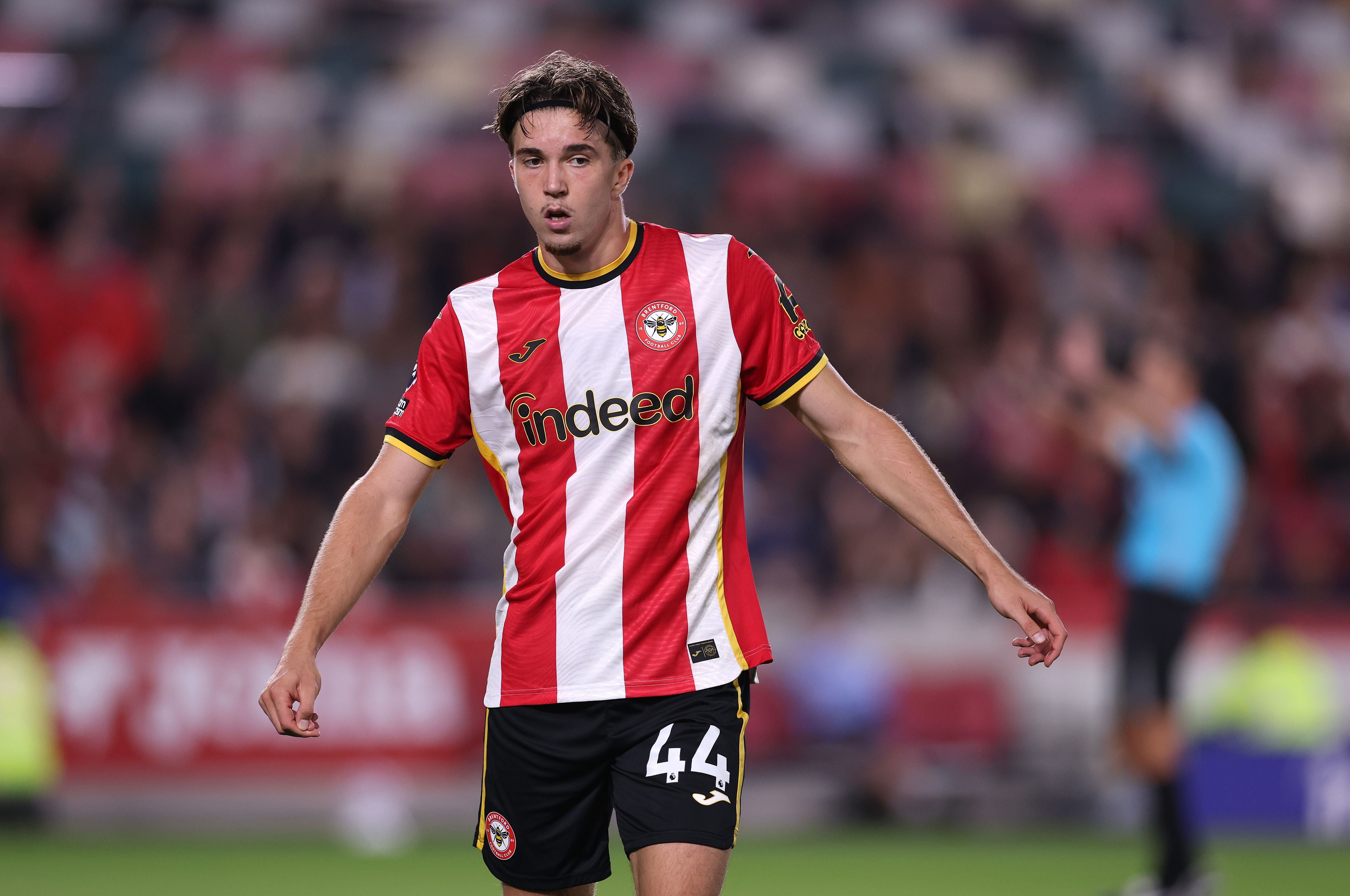 BRENTFORD, ENGLAND - SEPTEMBER 18: Jannik Schuster of Brentford reacts during the Premier League 2026/27 match between Brentford and Chelsea FC at Gtech Community Stadium on September 18, 2026 in Brentford, England. (Photo by Ryan Pierse/Getty Images)
