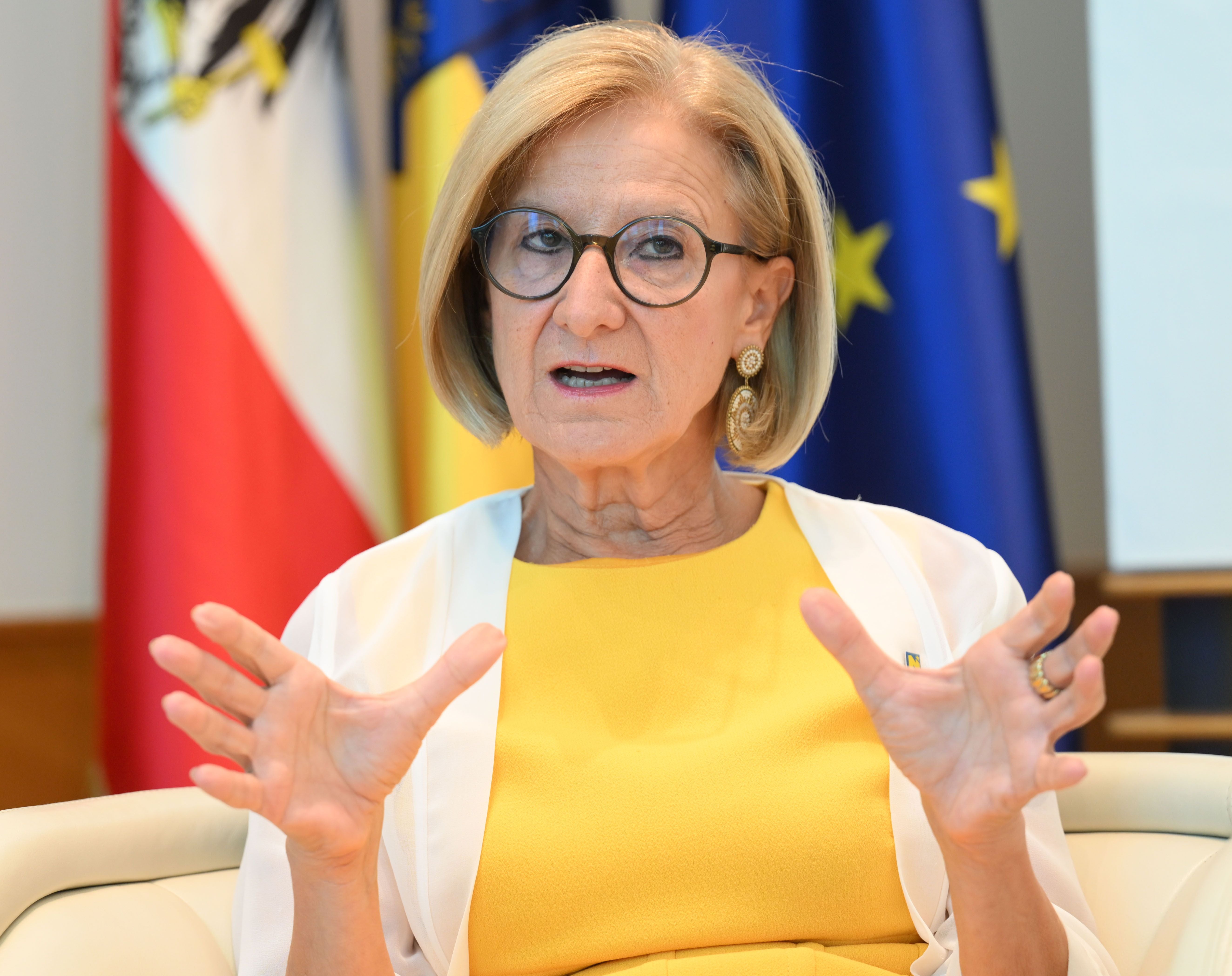 Niederösterreichs Landeshauptfrau Johanna Mikl-Leitner (ÖVP) im August 2026.