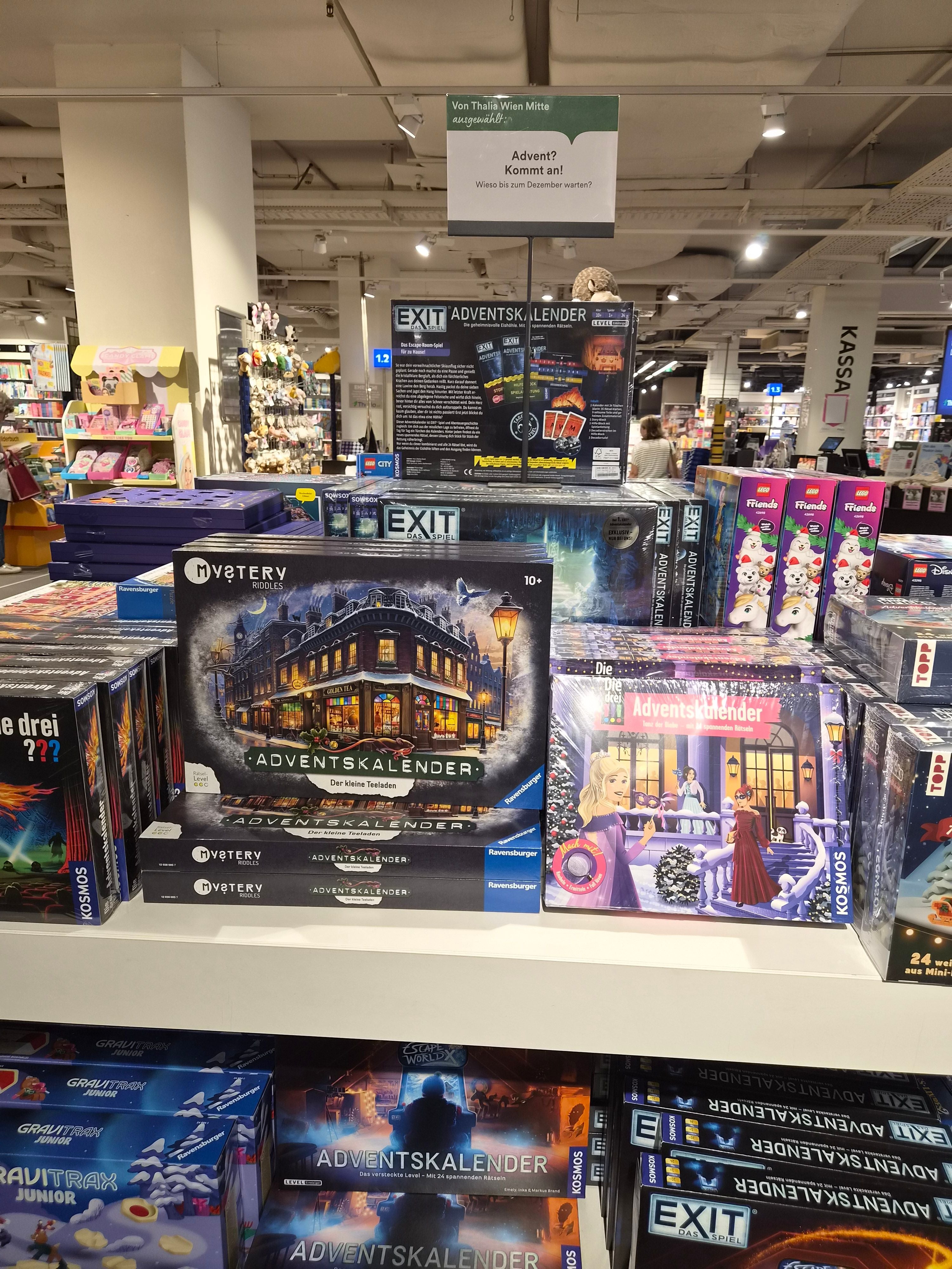 Adventskalender verschiedener Marken