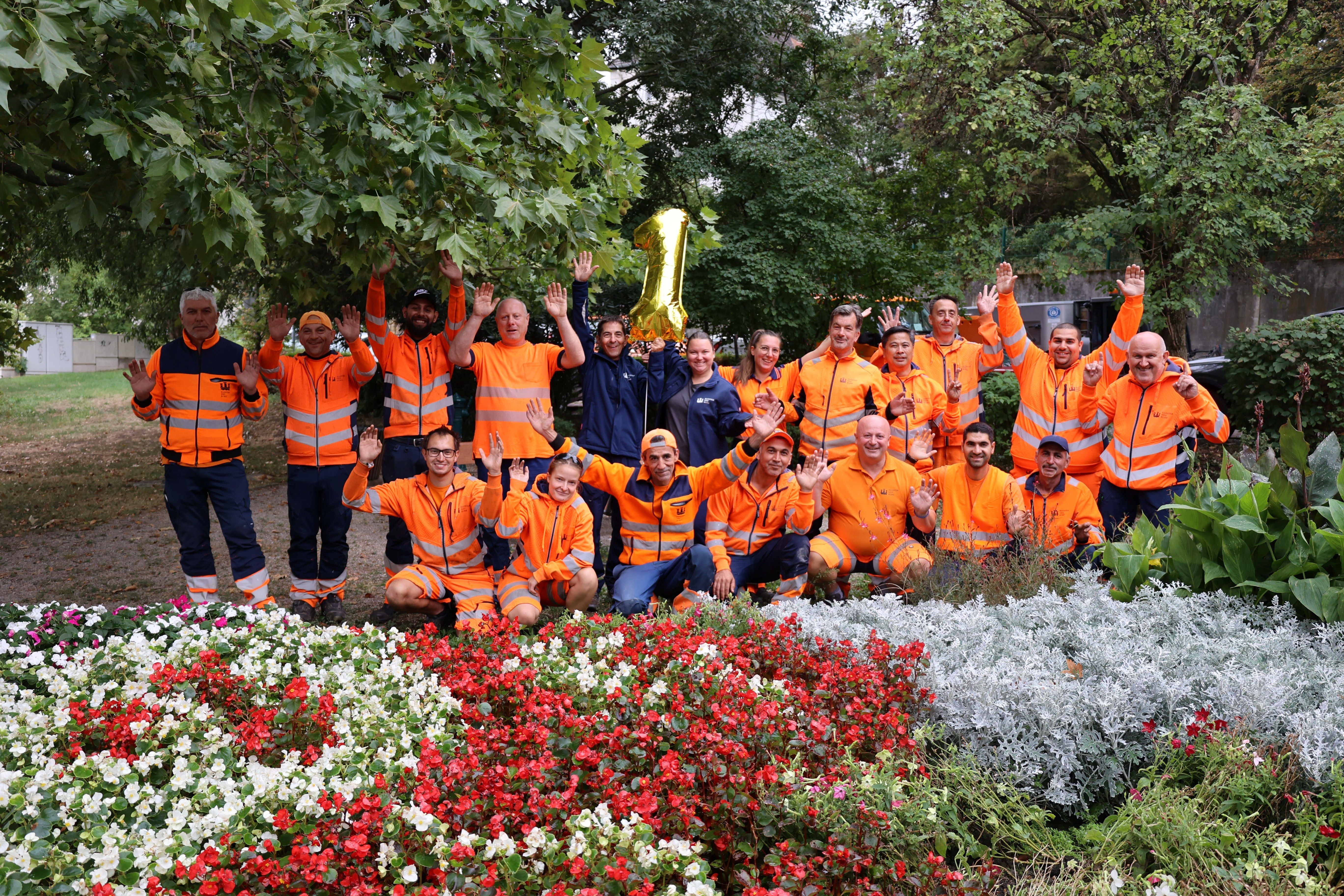 Das Team des Stadtgartenamtes freut sich über die Auszeichnung.