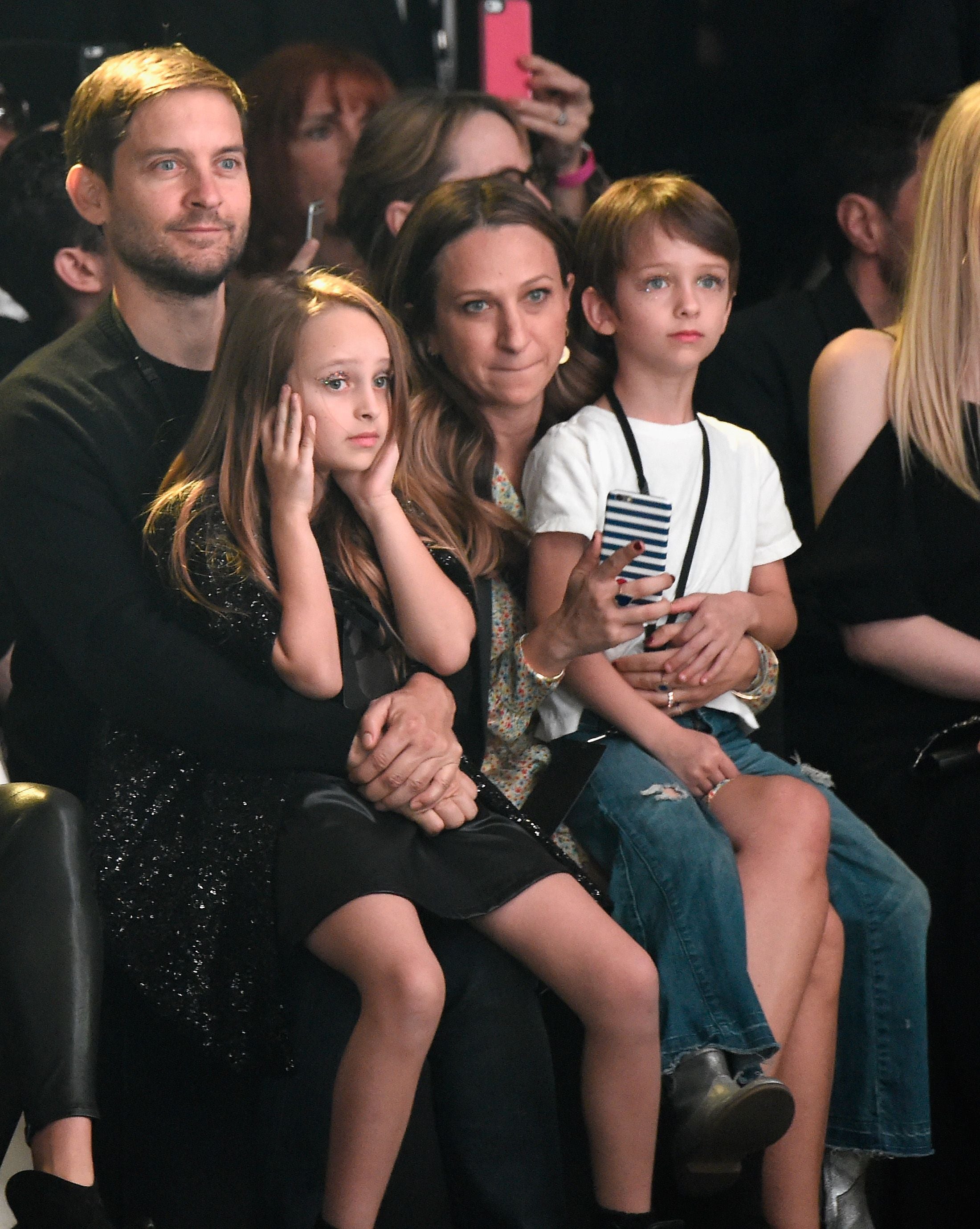 Tobey Maguire, Ruby Maguire, Jennifer Meyer, und Otis Tobias Maguire am 10 Februar, 2016 in Los Angeles