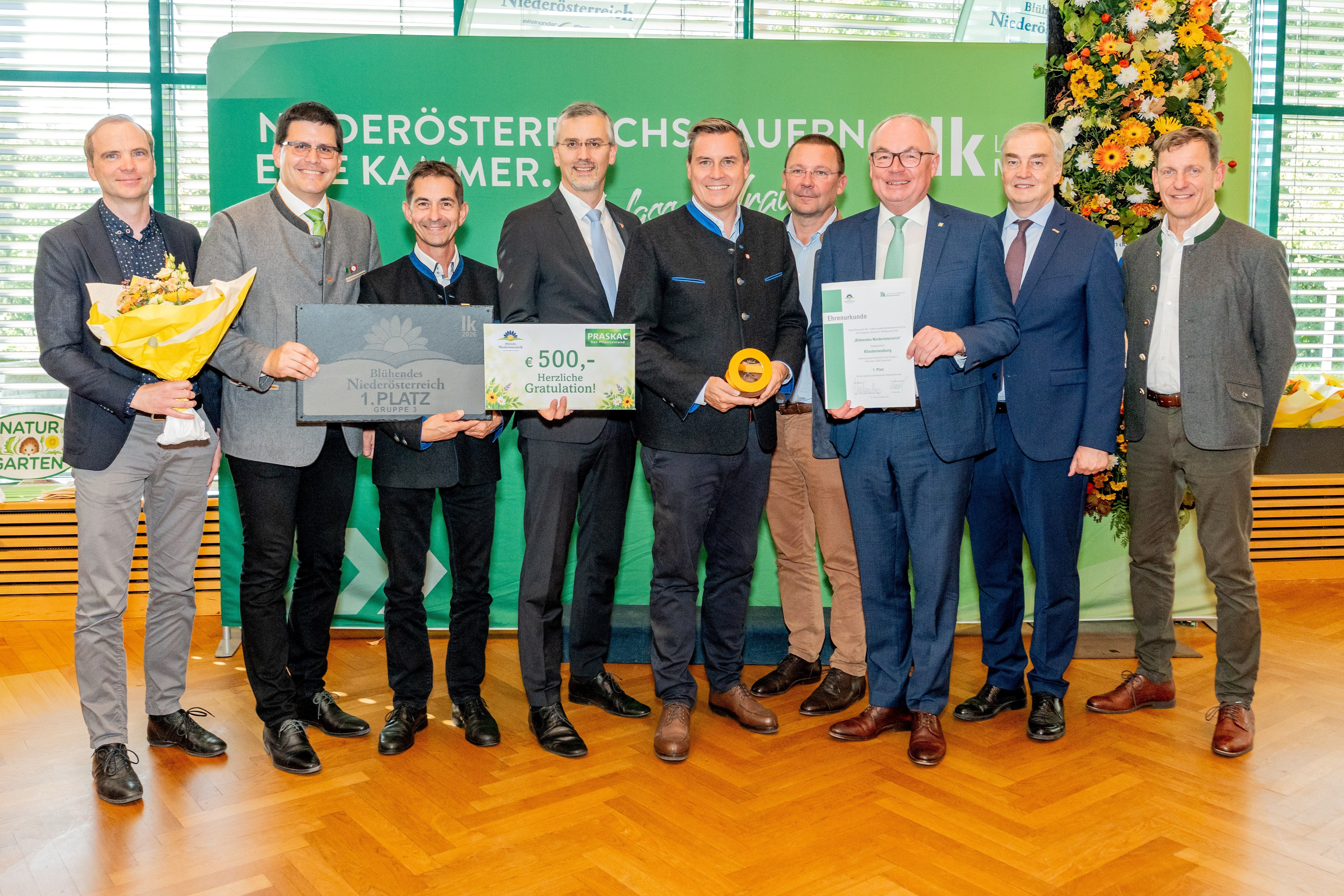 Siegerehrung im Rahmen der Initiative "Blühendes Niederösterreich" in St. Pölten.