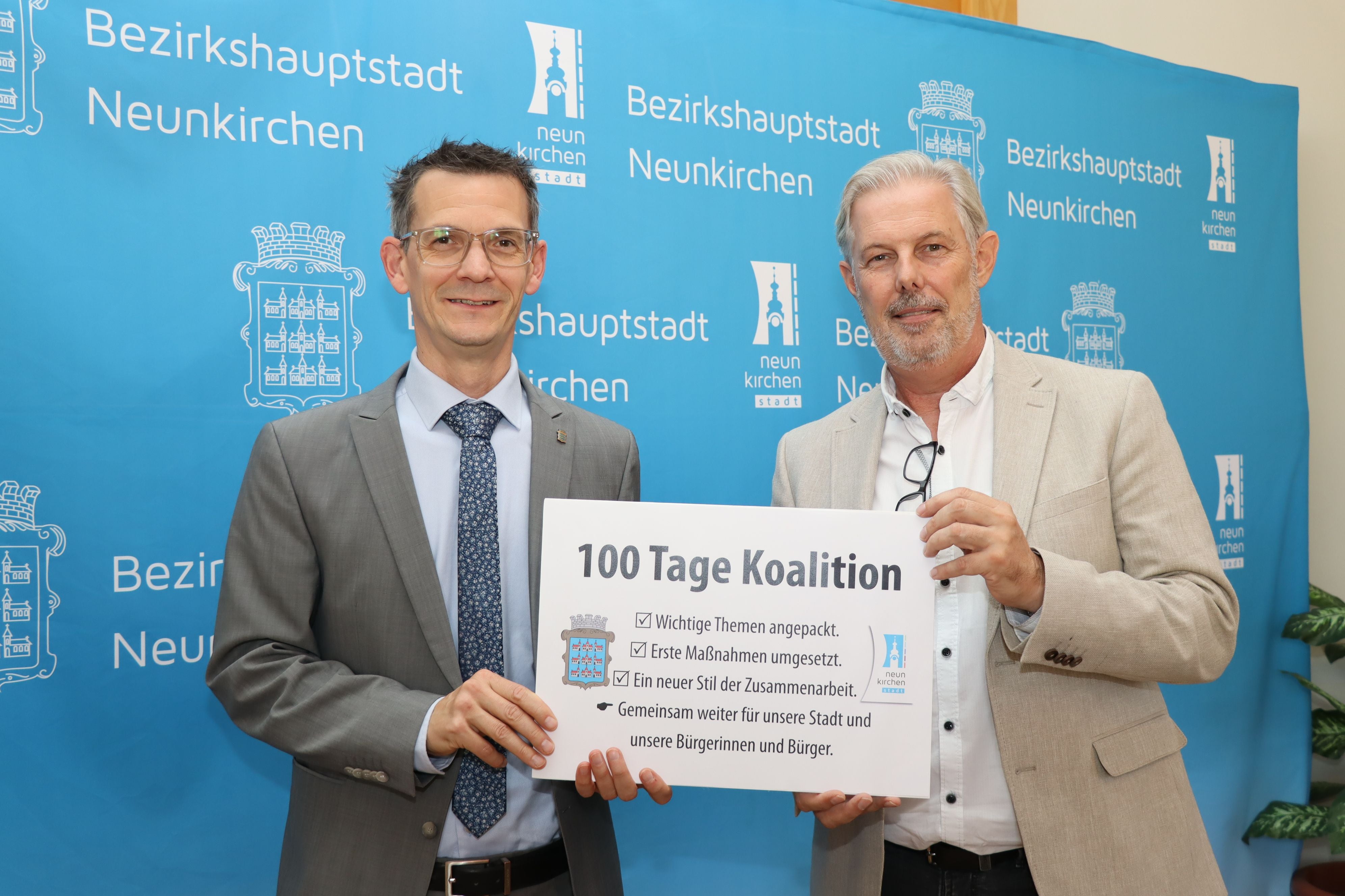 ÖVP-Bürgermeister Peter Teix und SPÖ-Vize Günther Kautz
