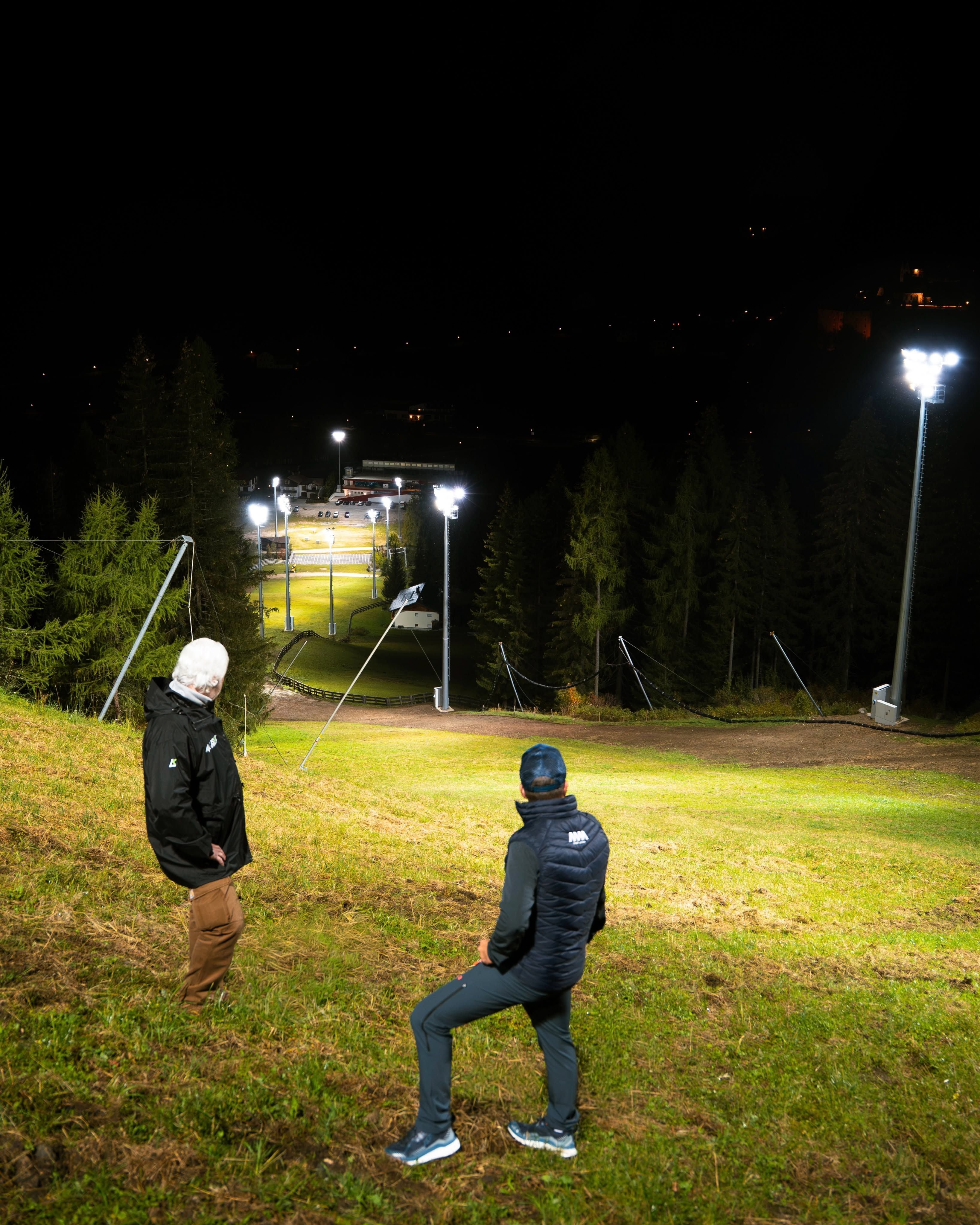Grüne Hangbesichtigung in Alta Badia.