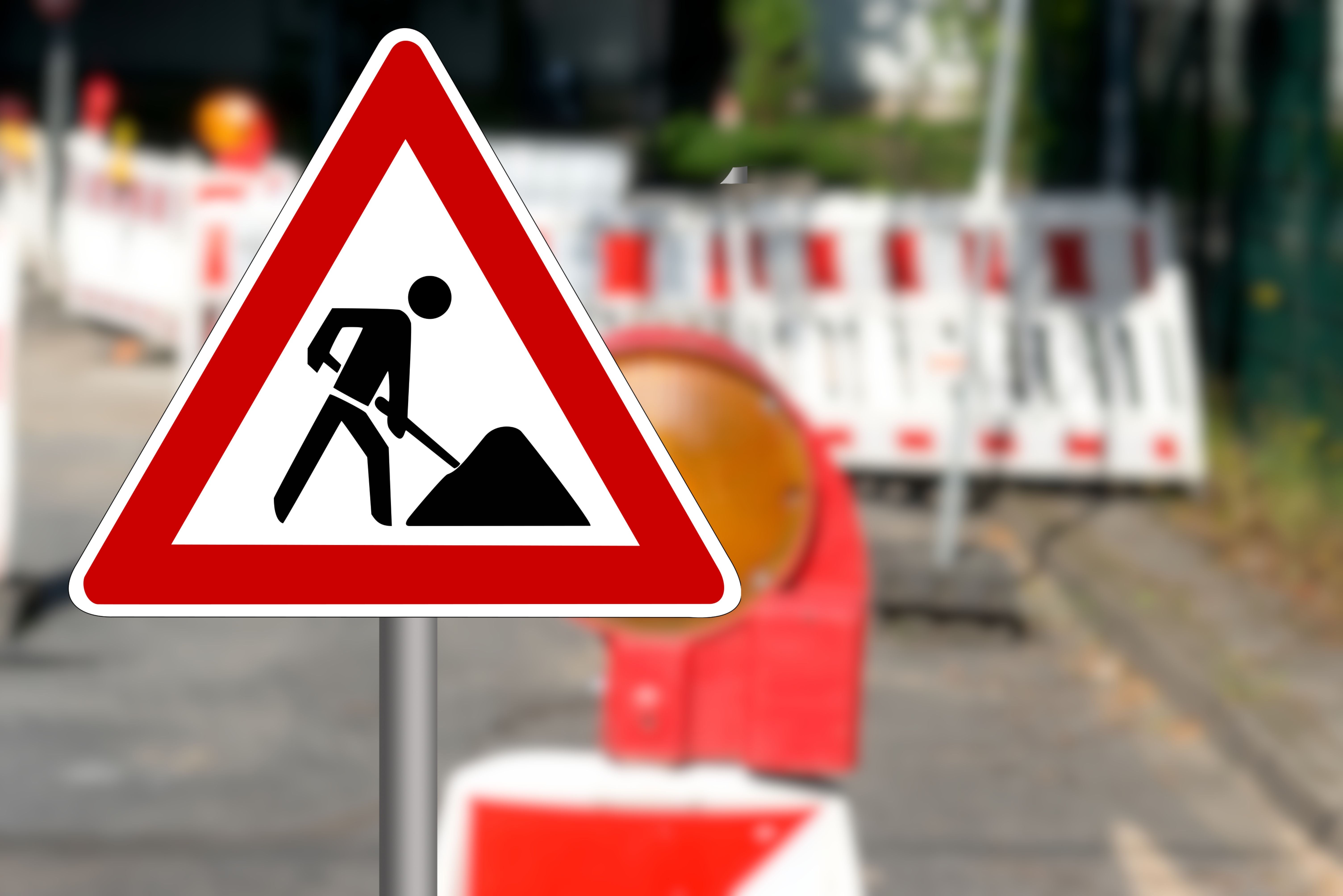 Intensive Straßenarbeiten.