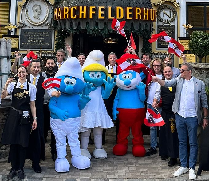 Schlumpfiger Besuch in Deutsch-Wagram