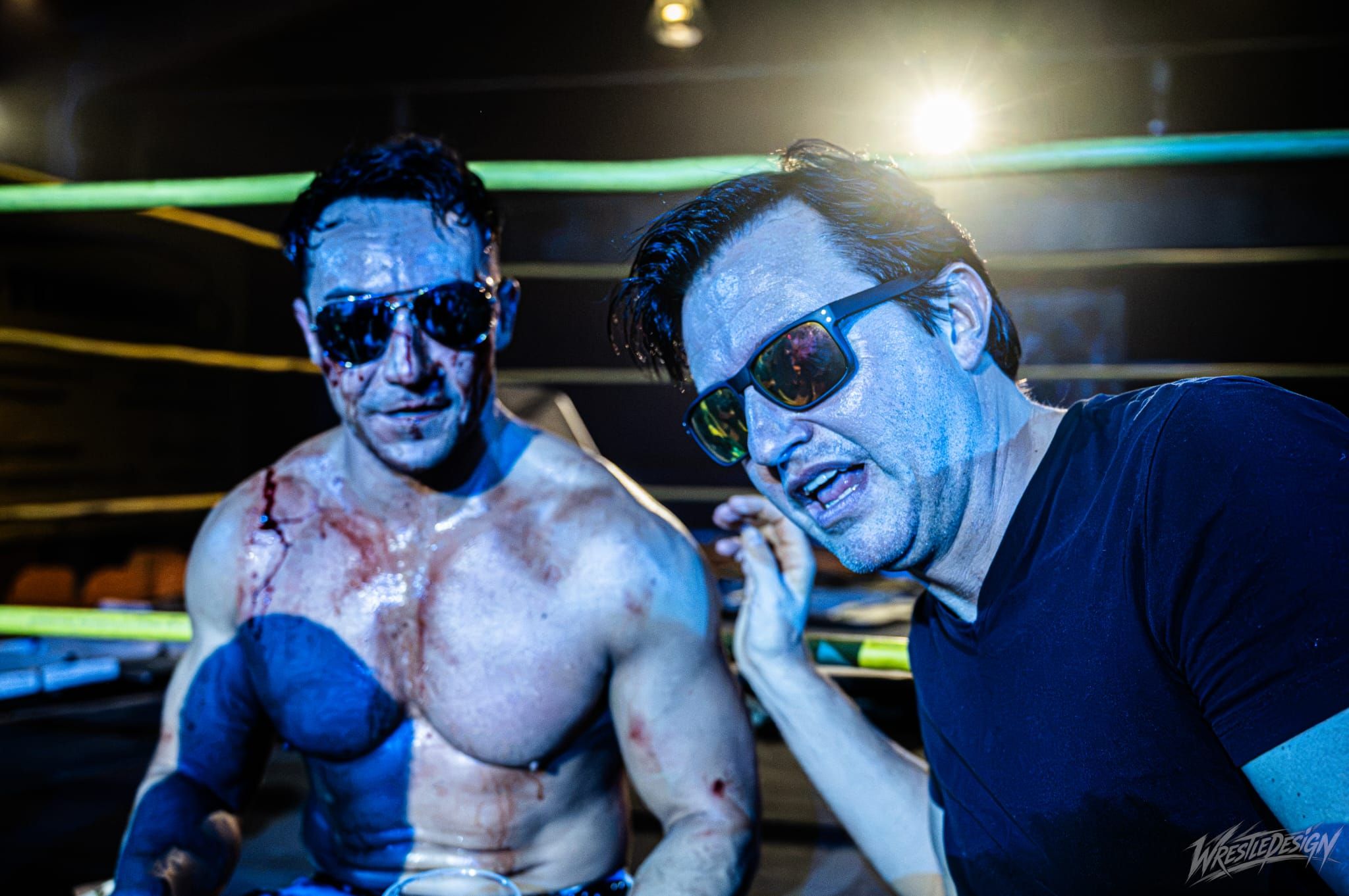 Der Ehrengast, der Schauspieler und Wrestling-Fan, Christoph Schlagenhaufen mit dem Rock’n Rolla.
