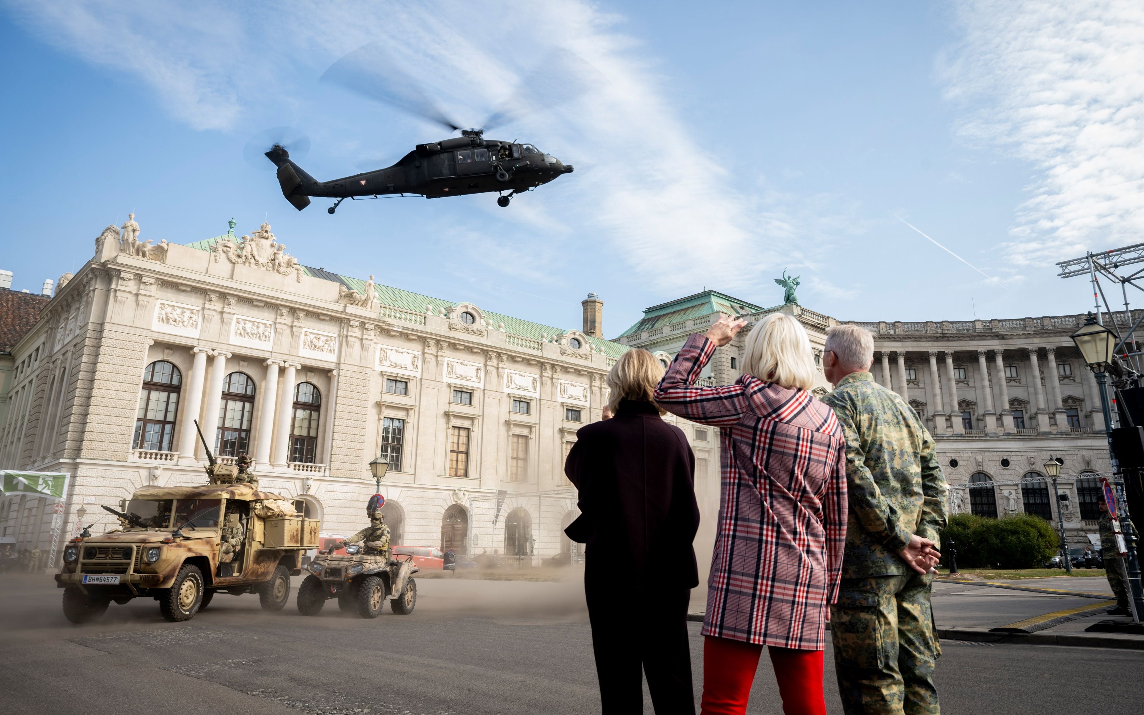Die Parade im Landeanflug.