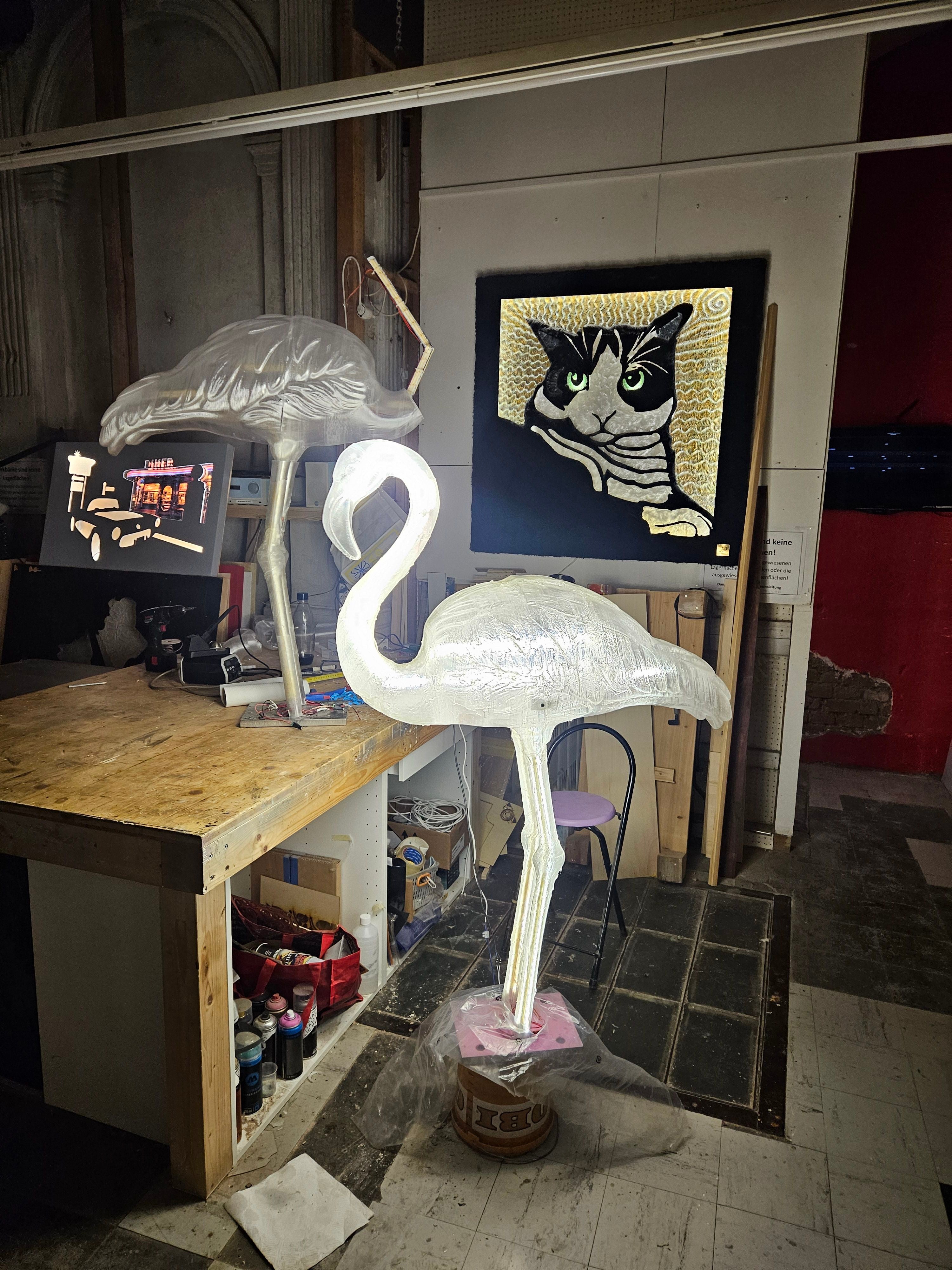 Die Flamingos im Rohzustand