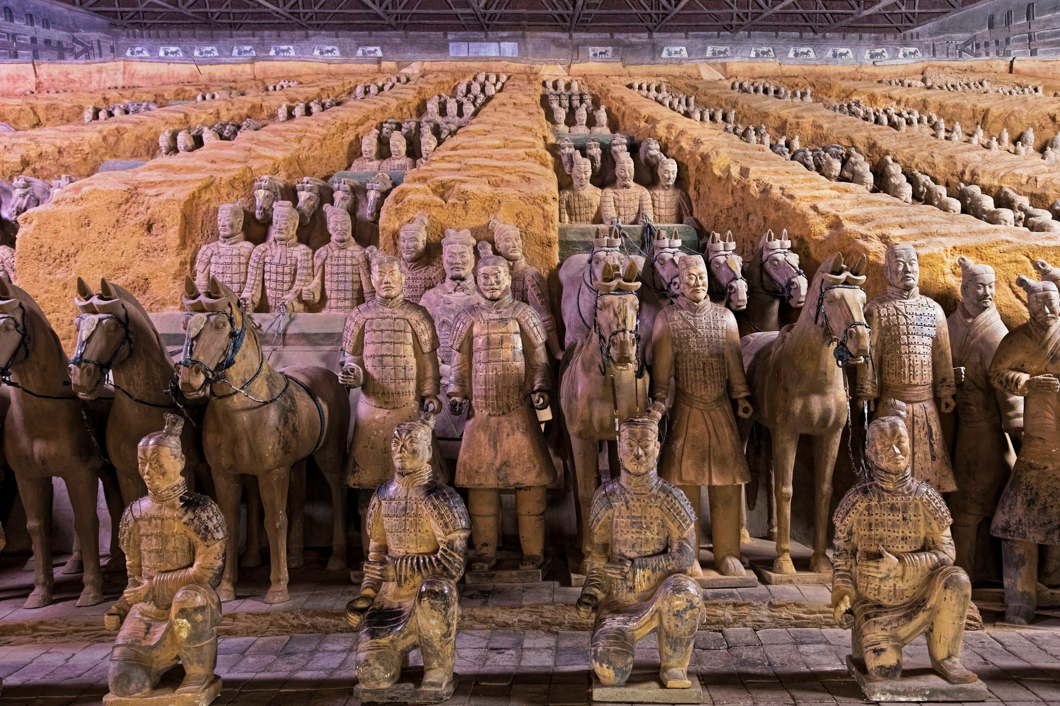Die Terrakotta-Armee in China.