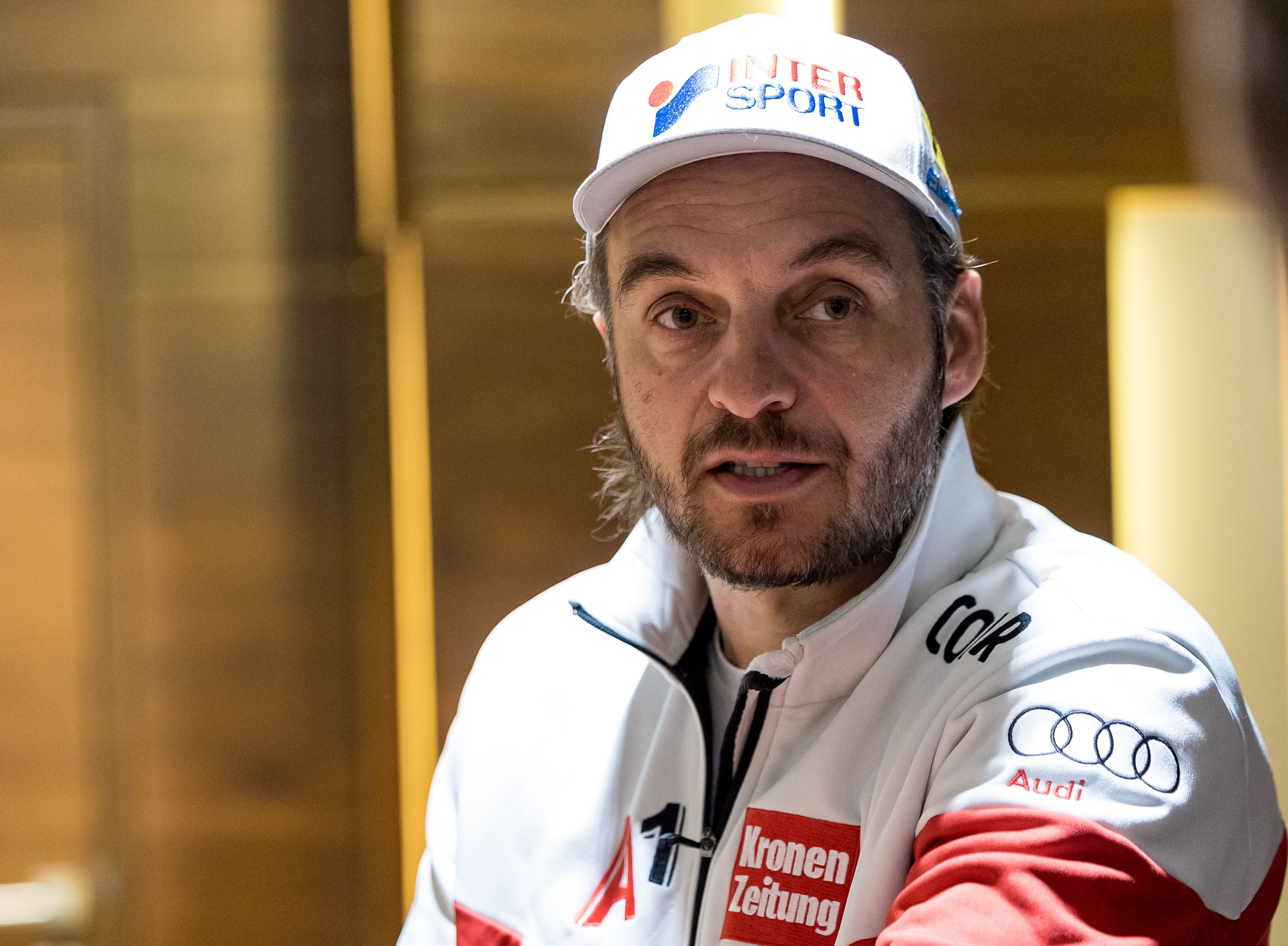Christian Mitter (Sportlicher Leiter ÖSV Ski Alpin) beim Kamingespräch des bevorstehenden Ski Alpin Weltcup Saison Auftakt, in Sölden.