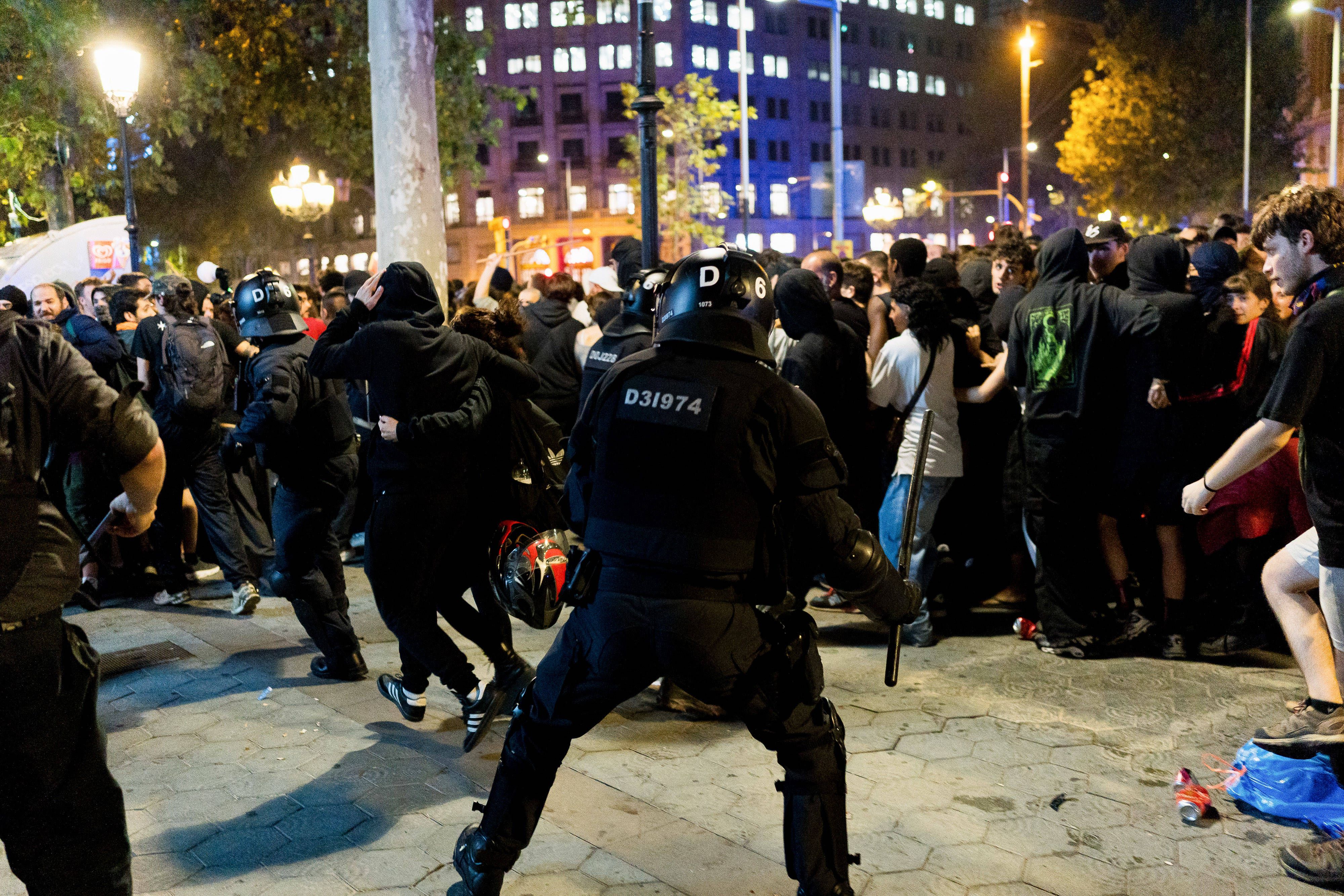 Gewaltvolle Demonstration in Barcelona.