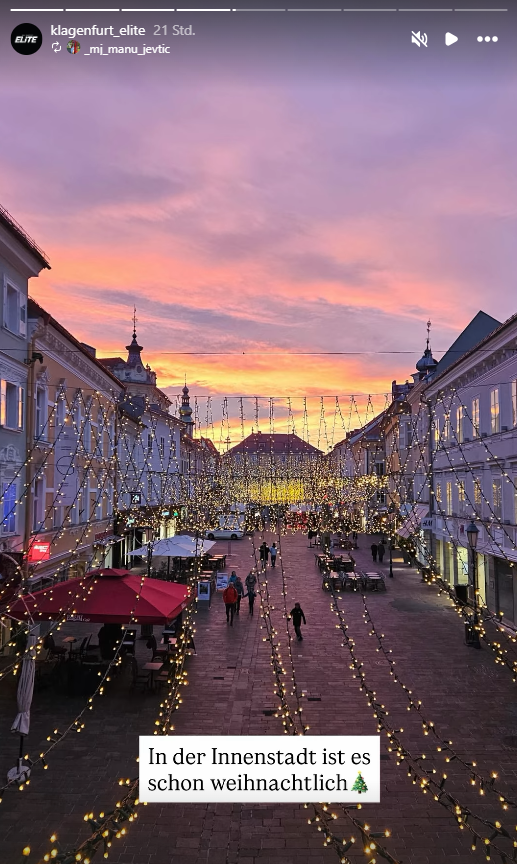 Die Lichterketten in Klagenfurt wurden bereits aufgedreht.