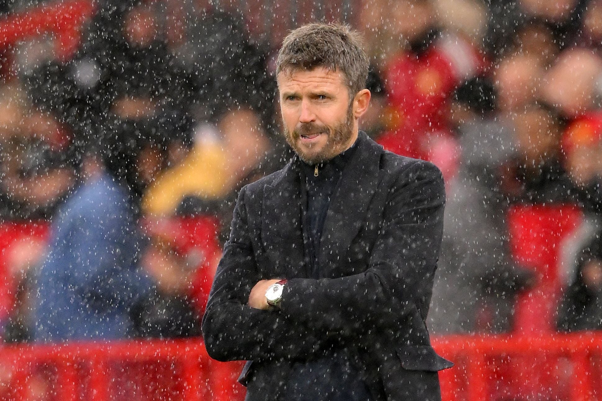 epaselect epa13331244 Manchester United manager Michael Carrick looks on during the English Premier League match Manchester United FC against AFC Bournemouth, in Manchester, Britain, 25 October 2026. EPA/GARY OAKLEY EDITORIAL USE ONLY. No use with unauthorized audio, video, data, fixture lists, club/league logos, 'live' services or NFTs. Online in-match use limited to 120 images, no video emulation. No use in betting, games or single club/league/player publications.